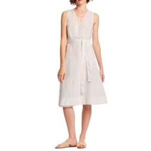 Michael Stars Lenox White Linen Wrap Dress